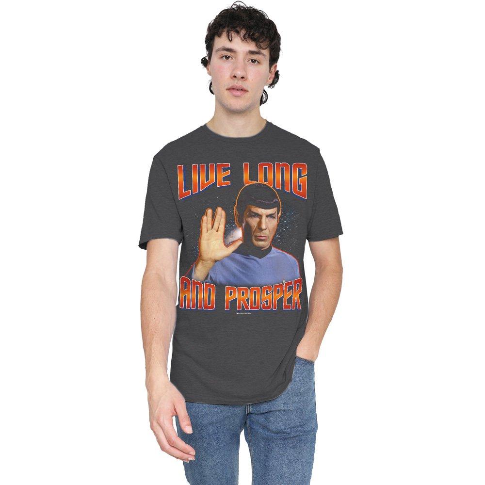 Charcoal - Star Trek - St Original Live Long And Prosper-Adult Heather B - 1