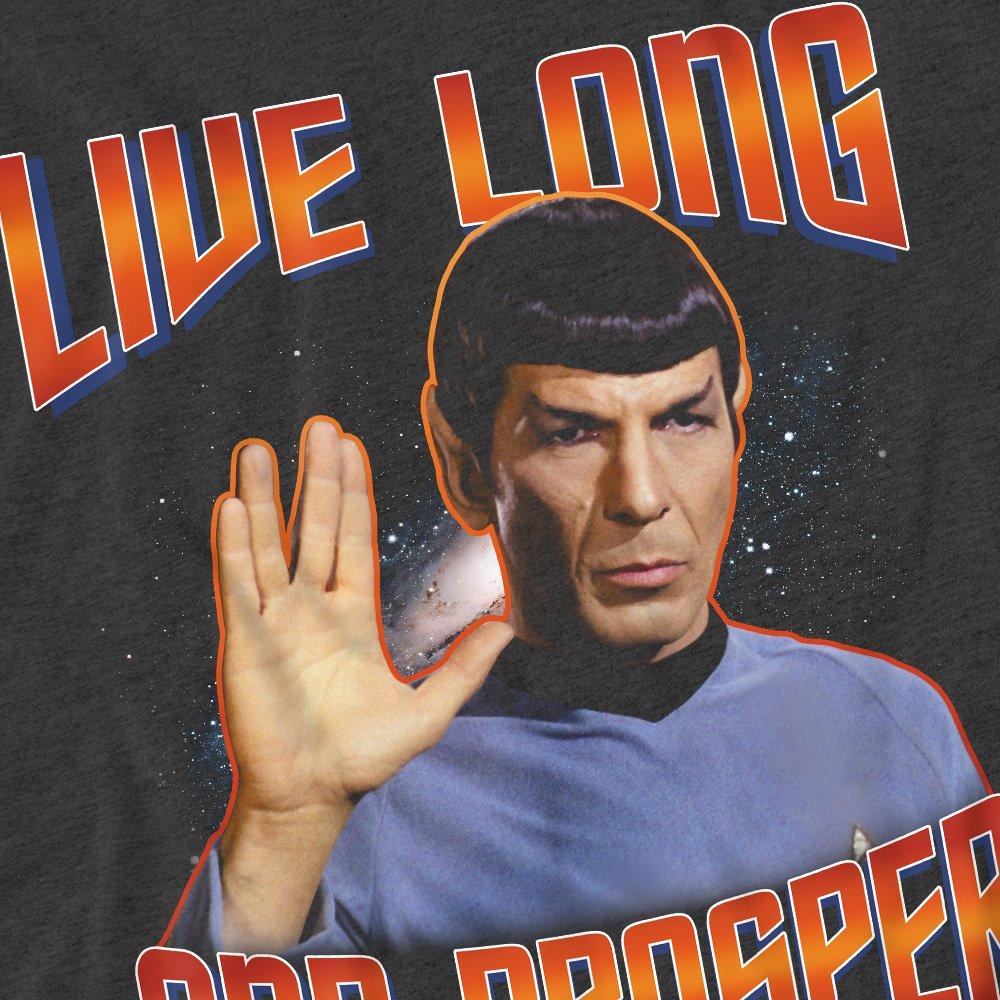 Charcoal - Star Trek - St Original Live Long And Prosper-Adult Heather B - 2