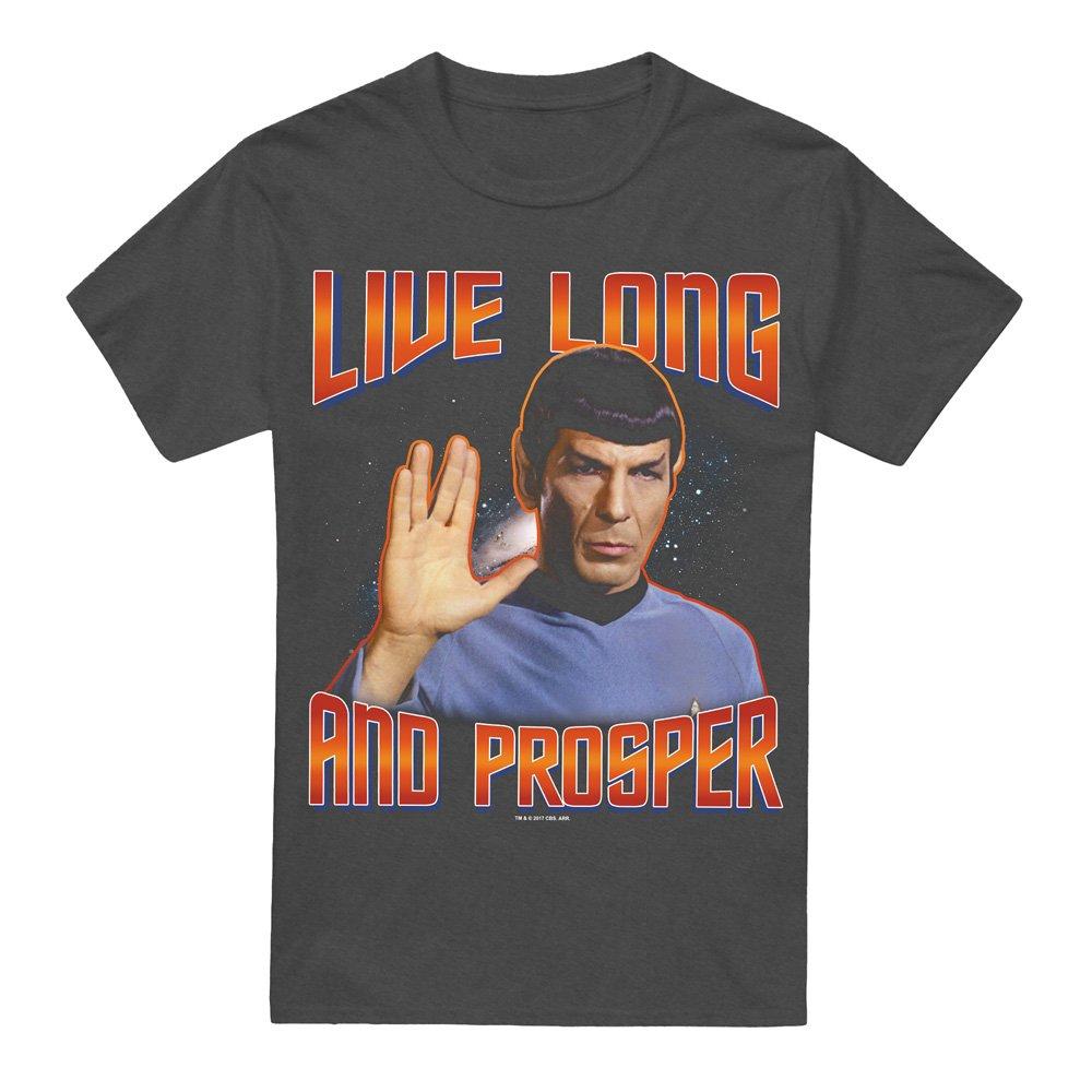 Charcoal - Star Trek - St Original Live Long And Prosper-Adult Heather B - 4