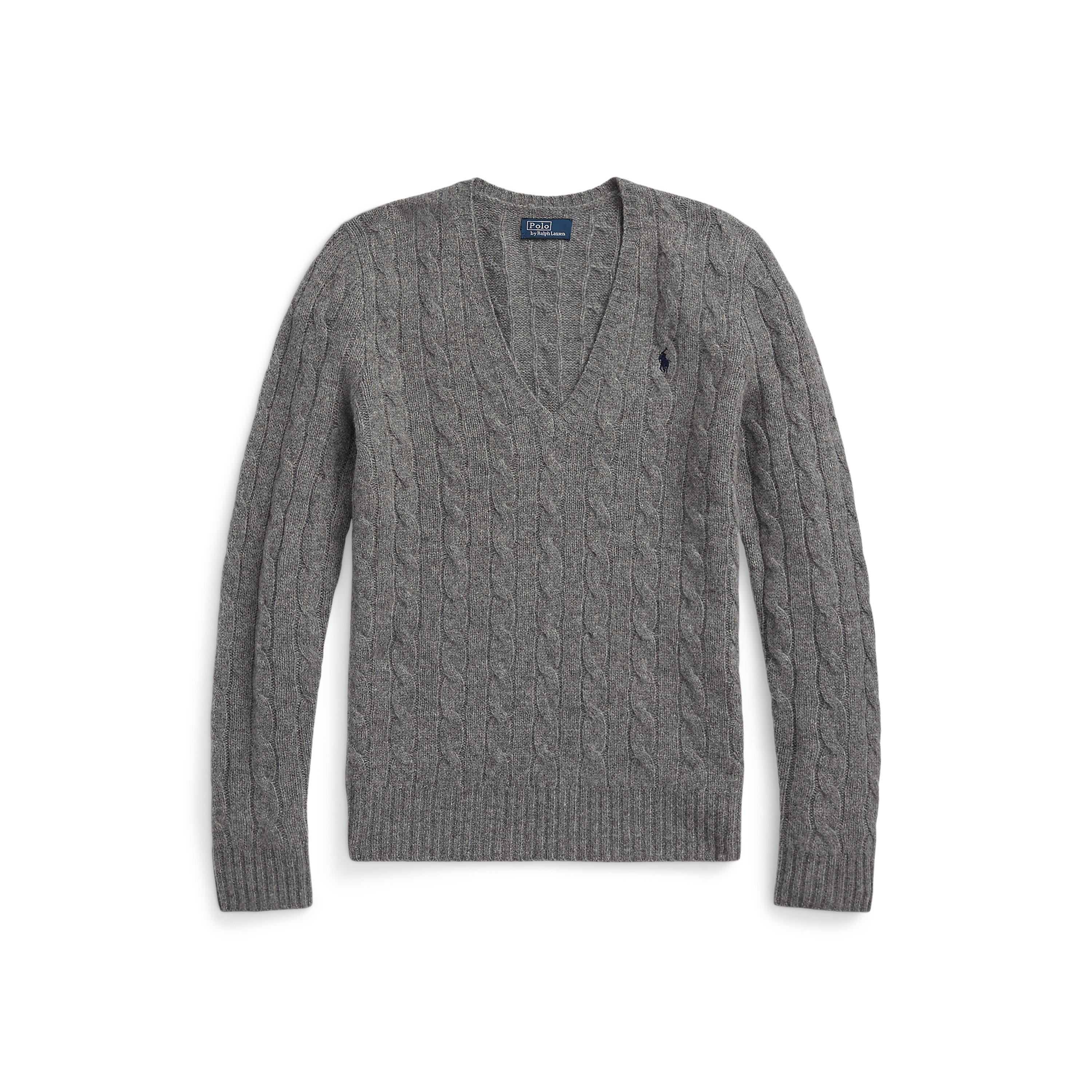 Grey Heather - Polo Ralph Lauren - Cable Sweater - 4