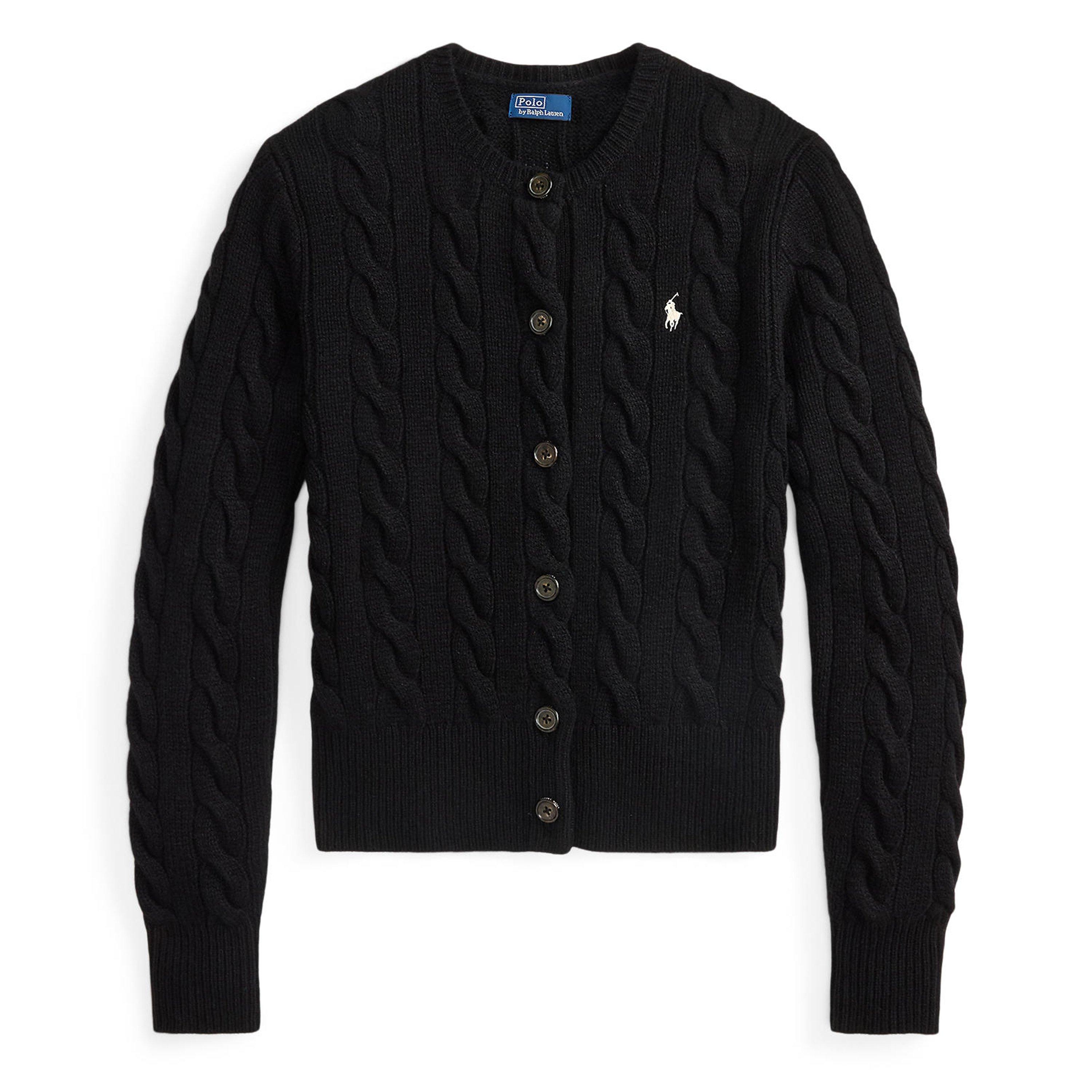 Polo Ralph Lauren Women's Cable Knit Cardigan - Polo Black - 8 (XS)