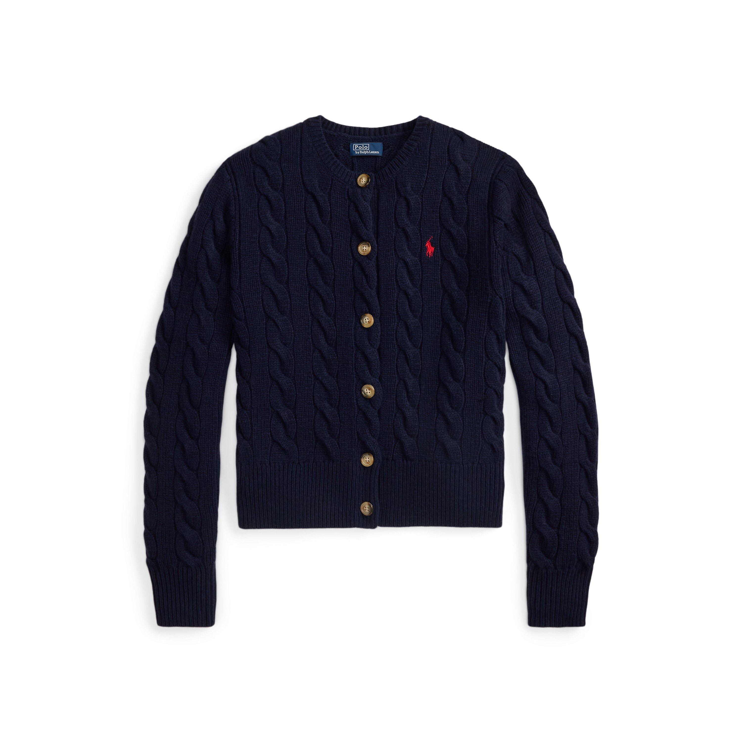 Polo Ralph Lauren Cable Knit Cardigan - Hunter Navy - Size 18 (2XL)