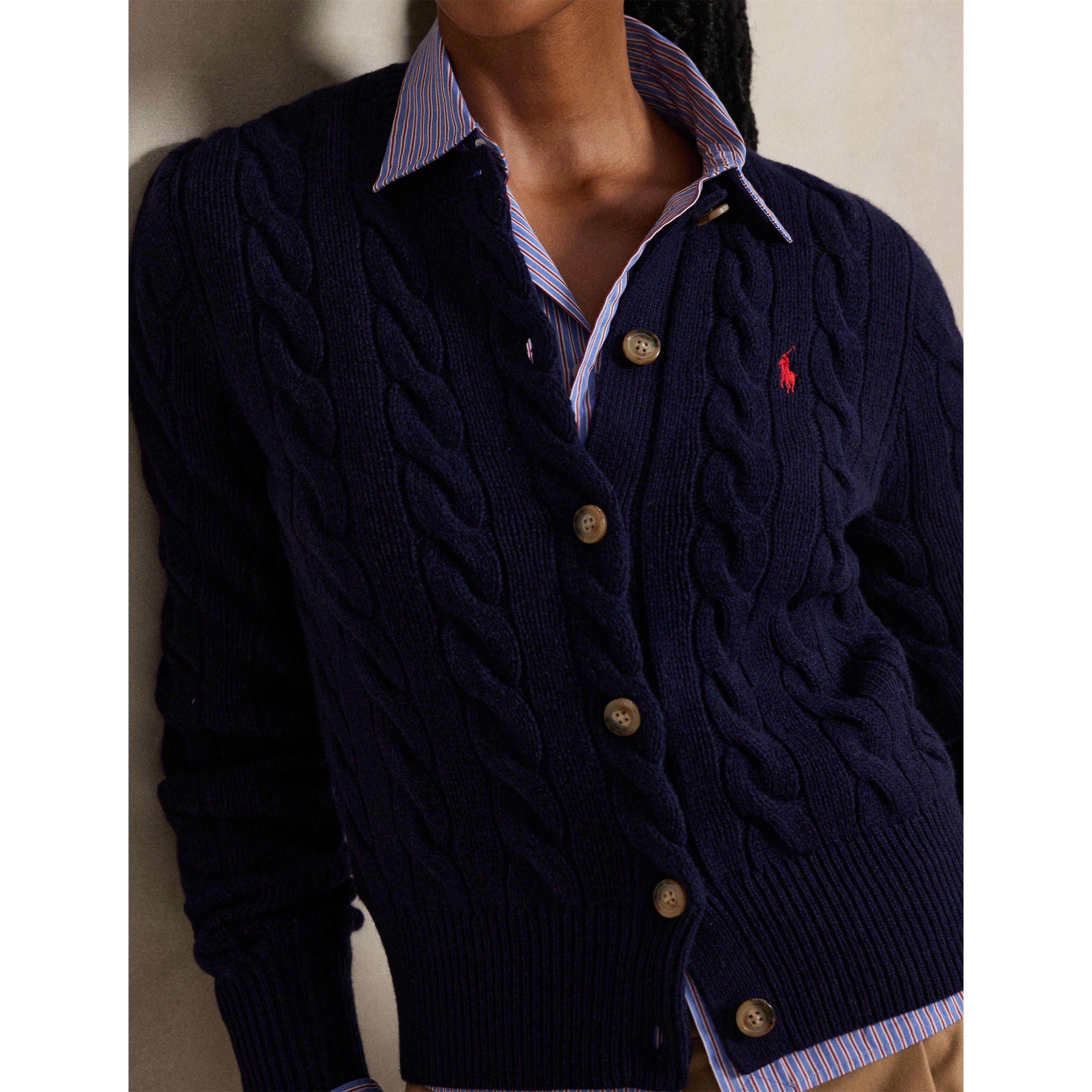 Hunter Navy - Polo Ralph Lauren - Cable Knit Cardigan - 4