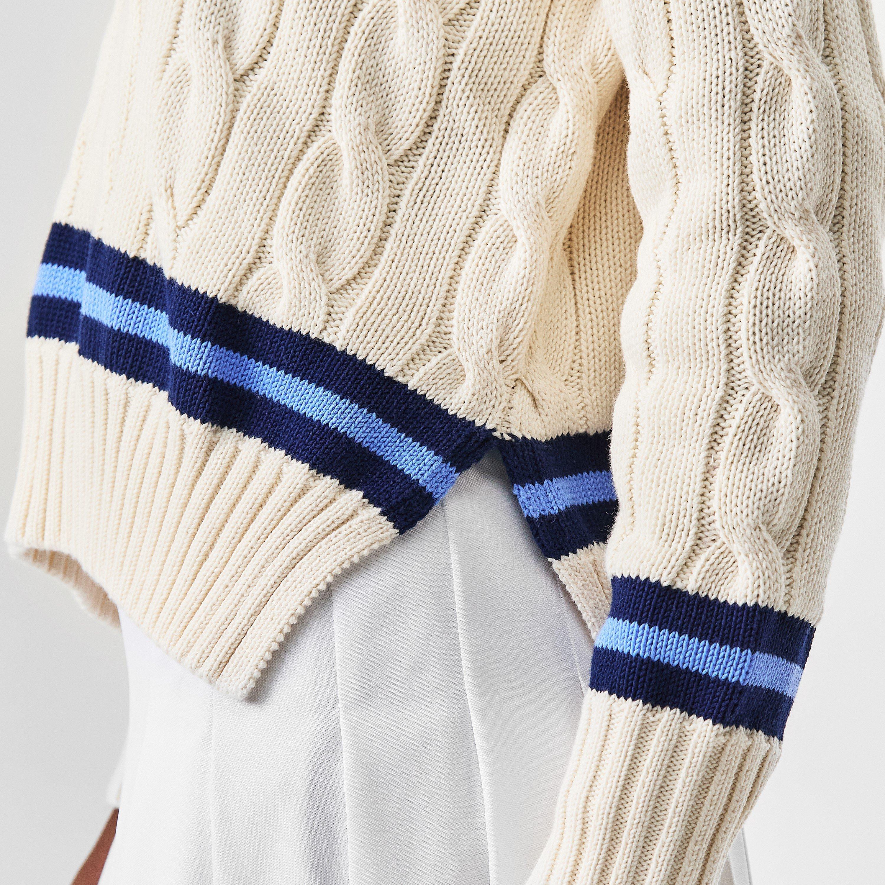Cream/Navy Strp - Polo Ralph Lauren - Cricket Sweater - 4