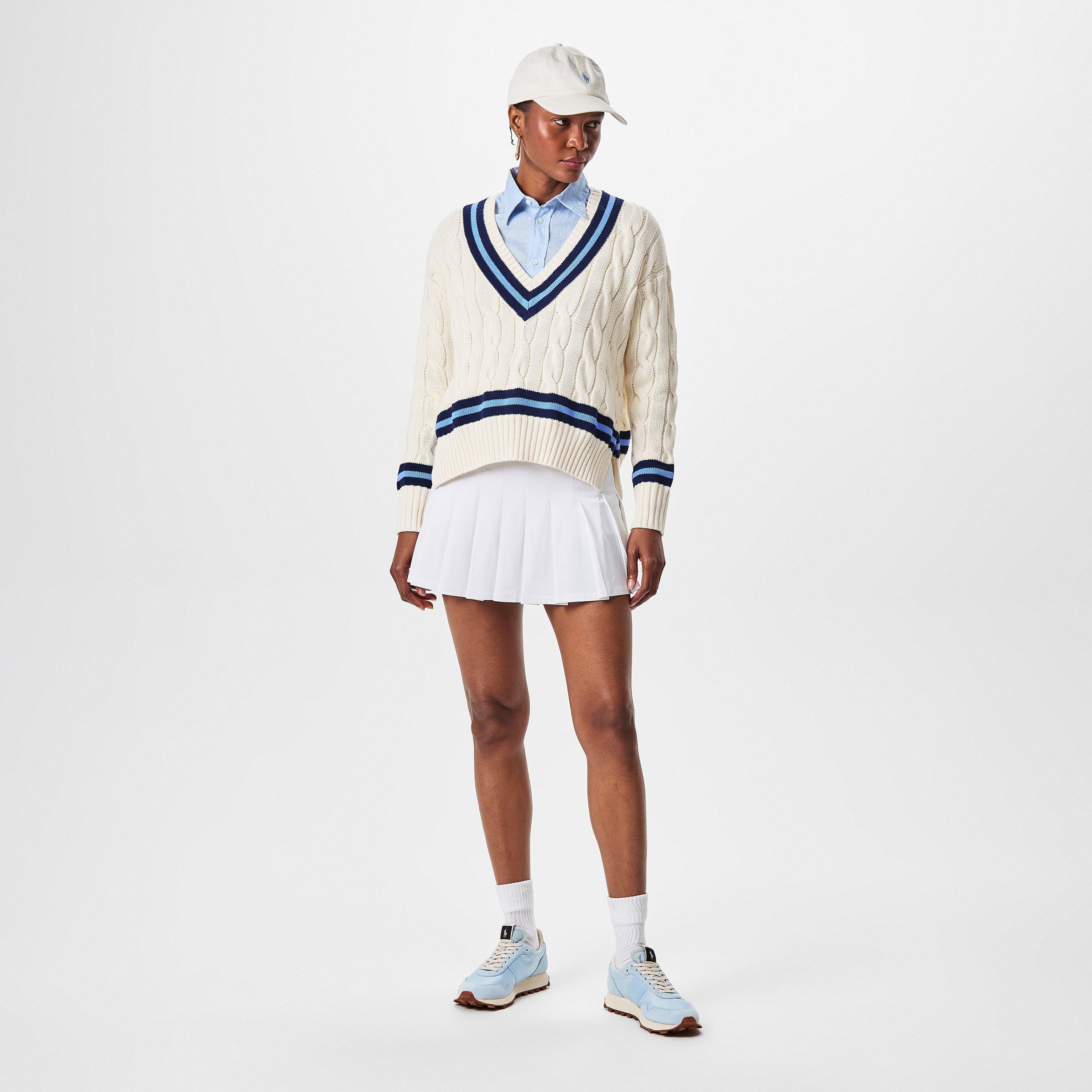 Cream/Navy Strp - Polo Ralph Lauren - Cricket Sweater - 5