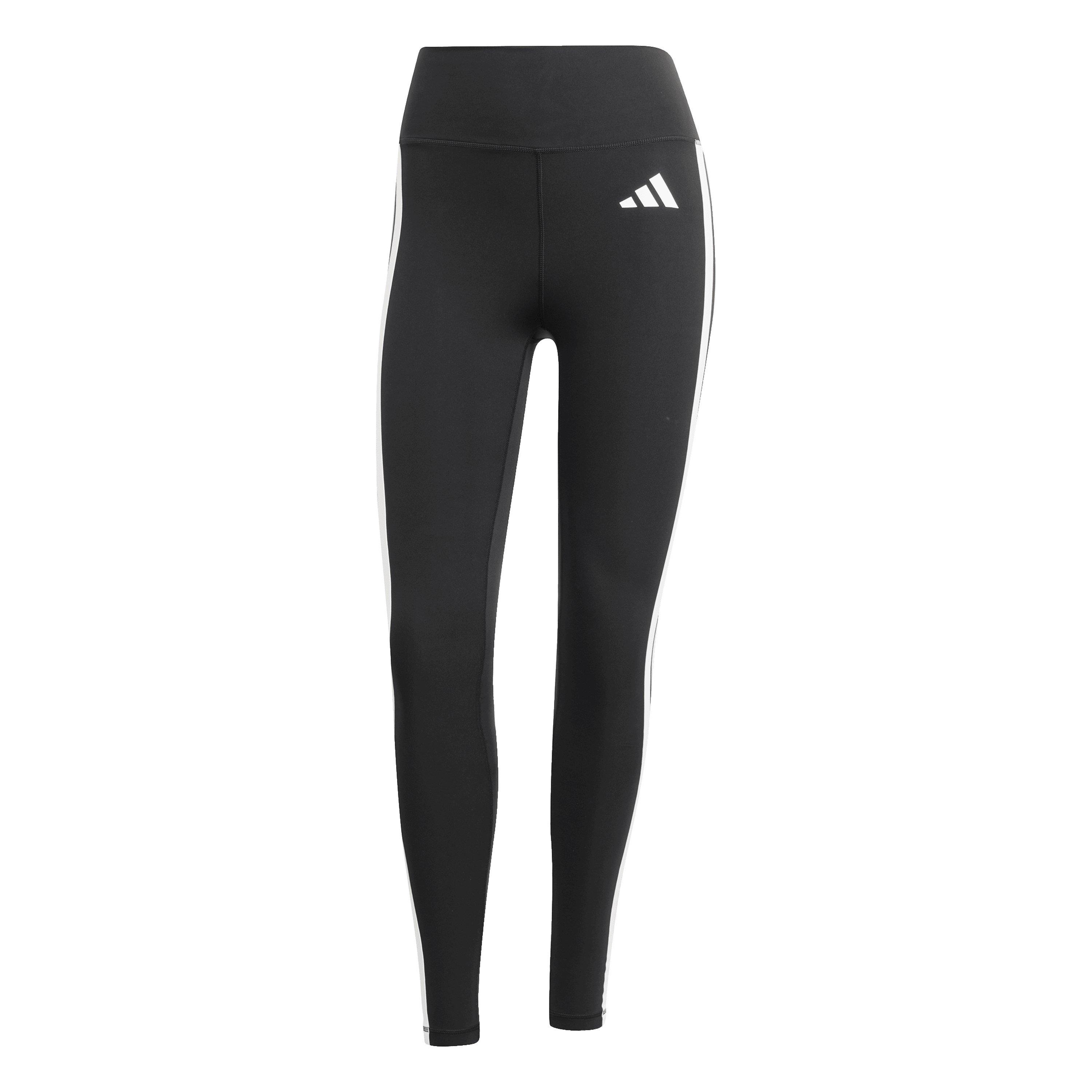 Black/White - adidas - TECHFIT 3-Stripes 7/8 Leggings - 1
