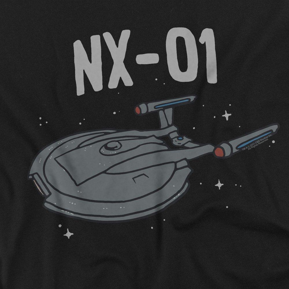 Black - Star Trek - Star Trek The Og Nx Class Unisex Adult T Shirt Bl - 2