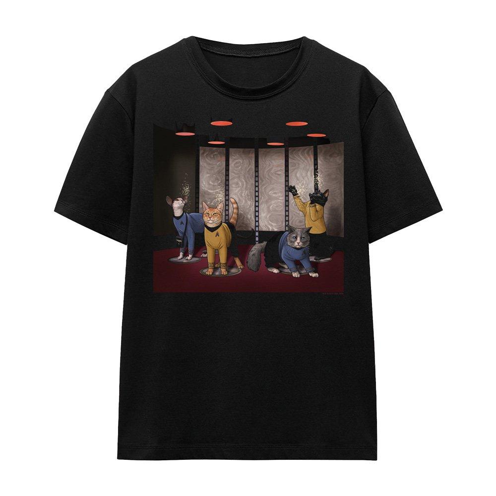 Black - Star Trek - Star Trek Beam Meow Up T-Shirt Black - 4
