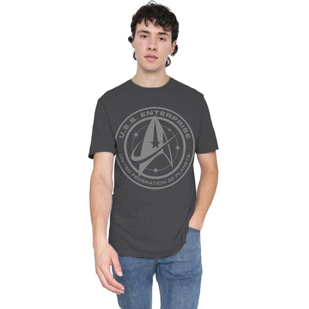 Charcoal - Star Trek - Star Trek Discovery Enterprise Crest T-Shirt Char - 1
