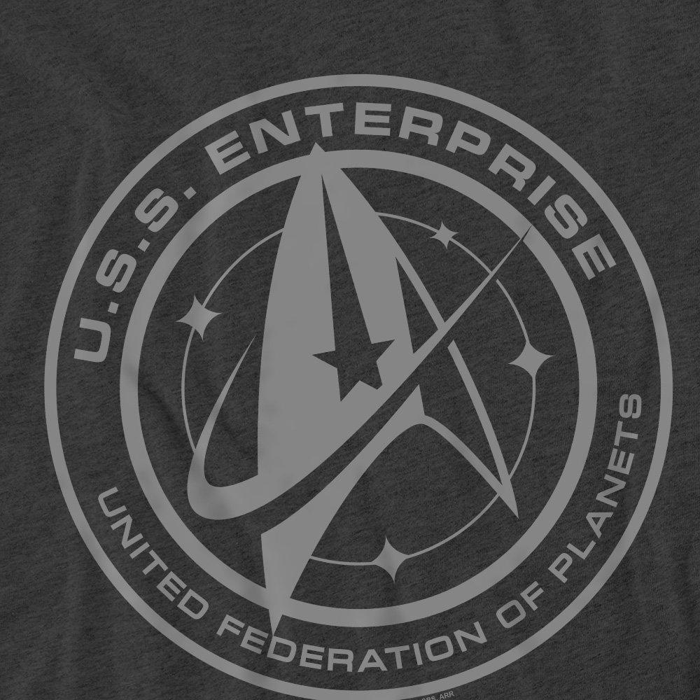 Charcoal - Star Trek - Star Trek Discovery Enterprise Crest T-Shirt Char - 2