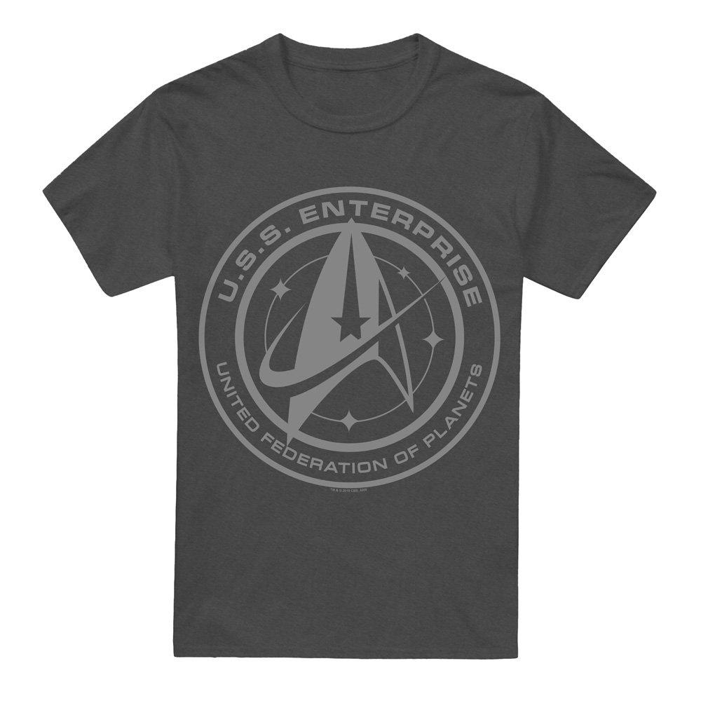 Charcoal - Star Trek - Star Trek Discovery Enterprise Crest T-Shirt Char - 4