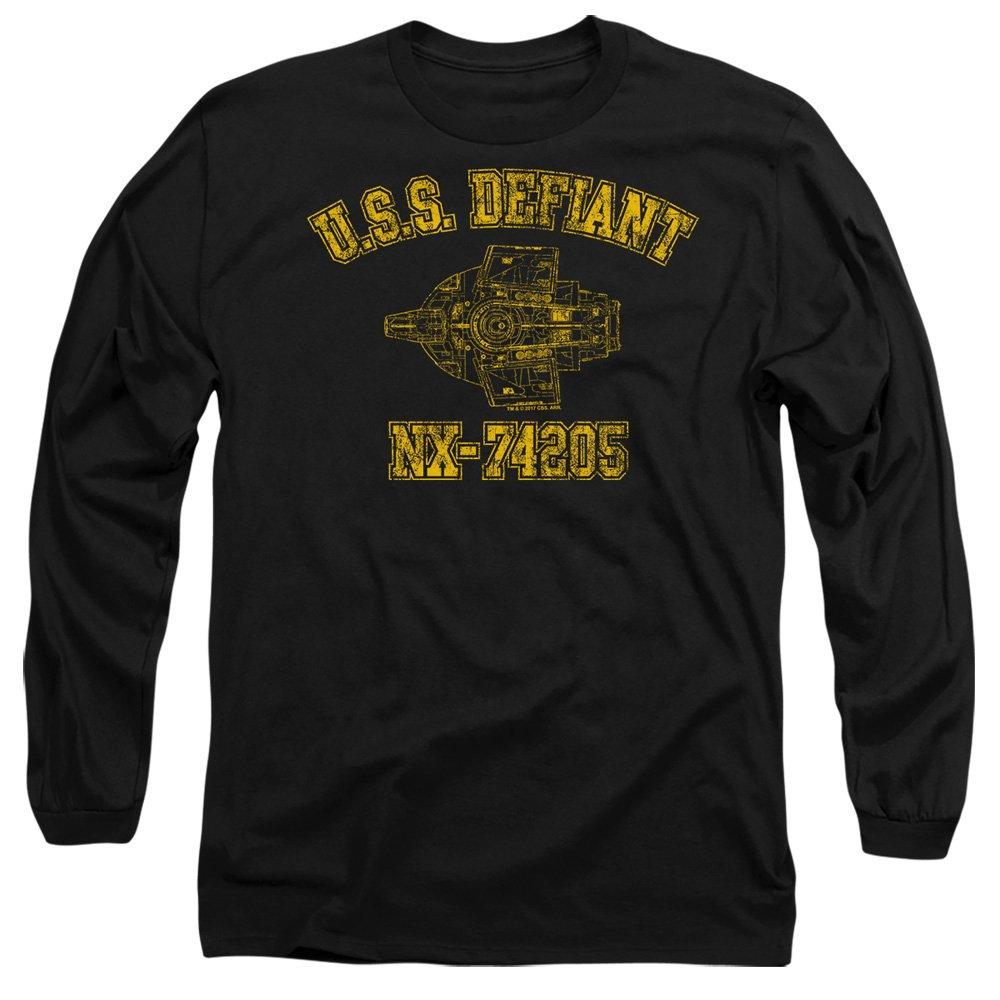 Black - Star Trek - Star Trek Defiant Athletic Mens Long Sleeve T Shir - 1