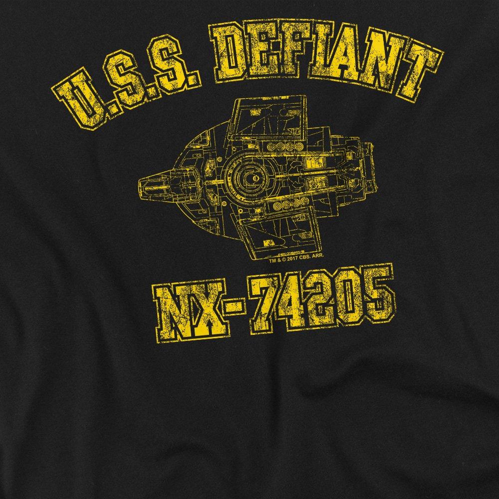 Black - Star Trek - Star Trek Defiant Athletic Mens Long Sleeve T Shir - 2