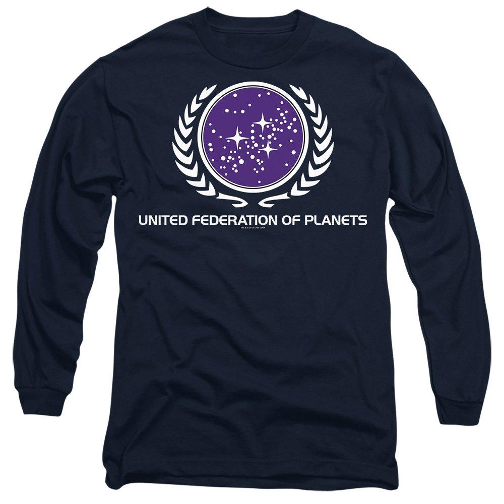 Navy - Star Trek - Star Trek United Federation Logo Mens Long Sleeve - 1