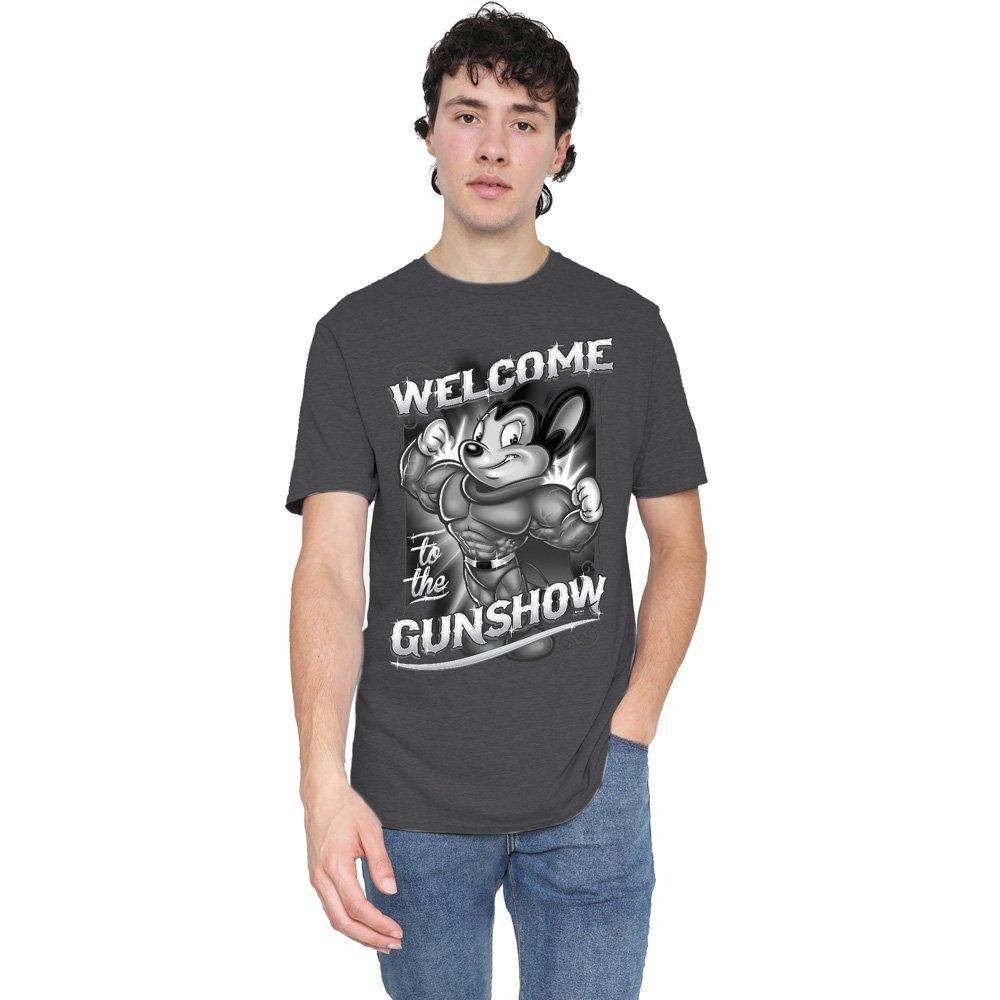 Charcoal - Other - Mighty Mouse Mighty Gunshow-Adult Heather Black - 1