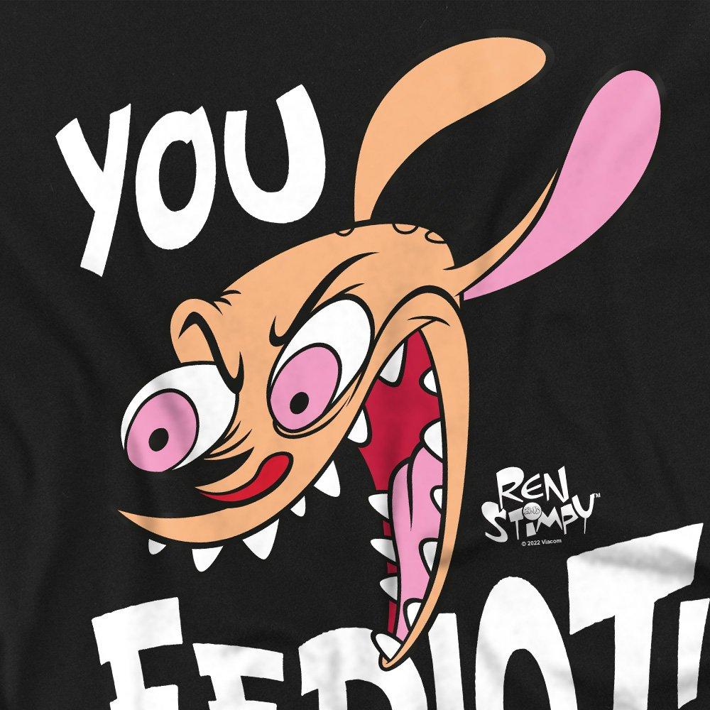 Black - Other - Ren And Stimpy You Eediot! Unisex T Shirt Black - 2