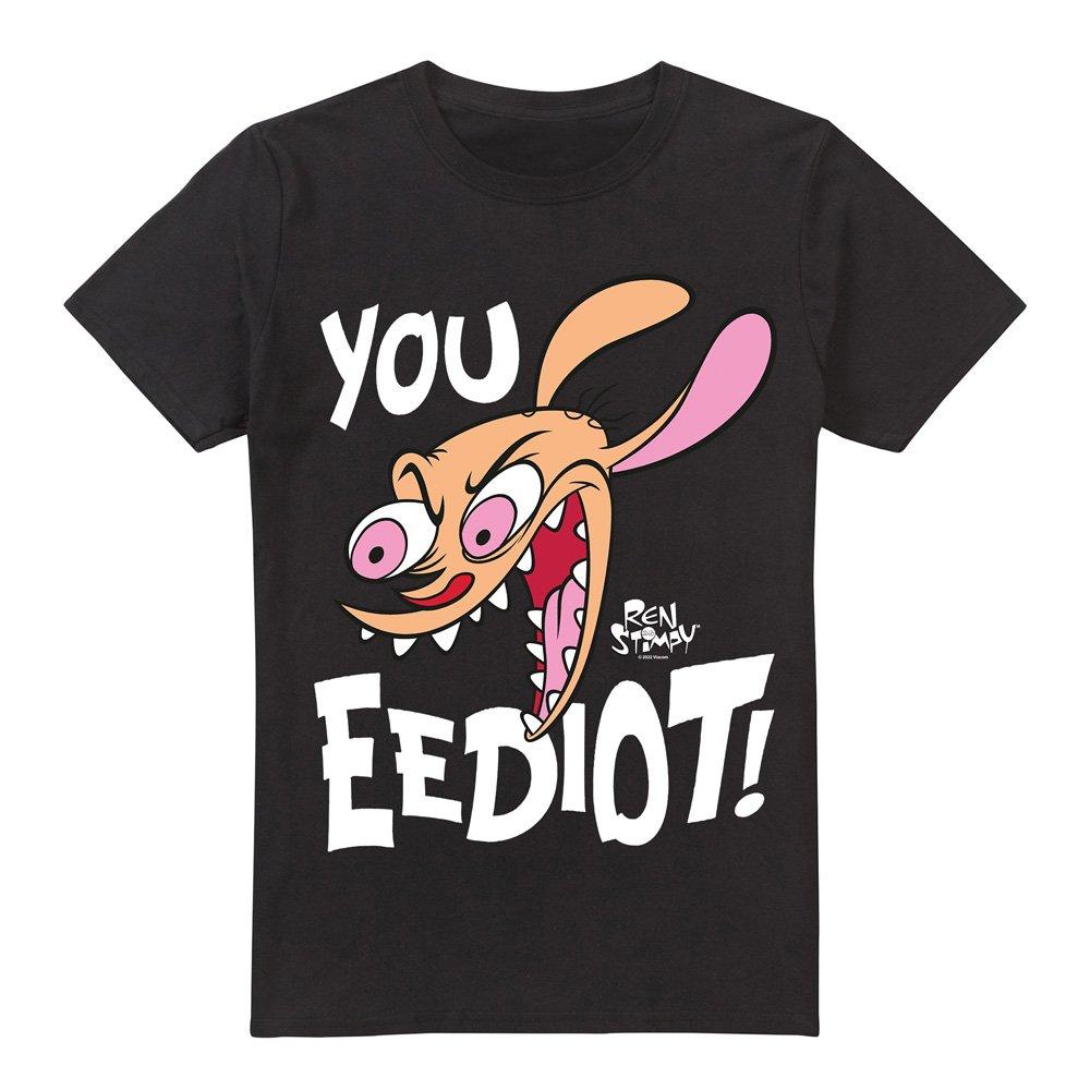 Black - Other - Ren And Stimpy You Eediot! Unisex T Shirt Black - 4