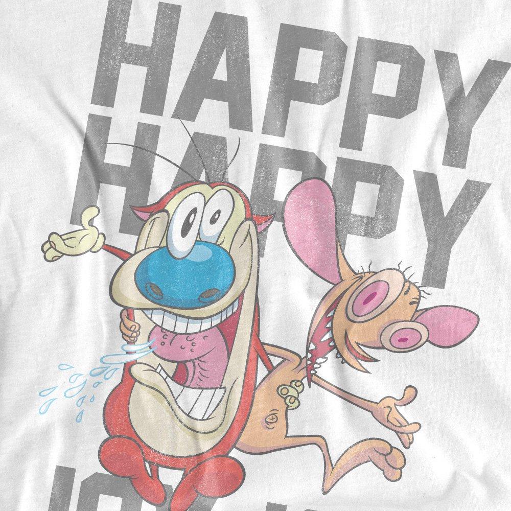 White - Other - Ren And Stimpy Happy Happy Joy Joy Unisex T Shirt - 2