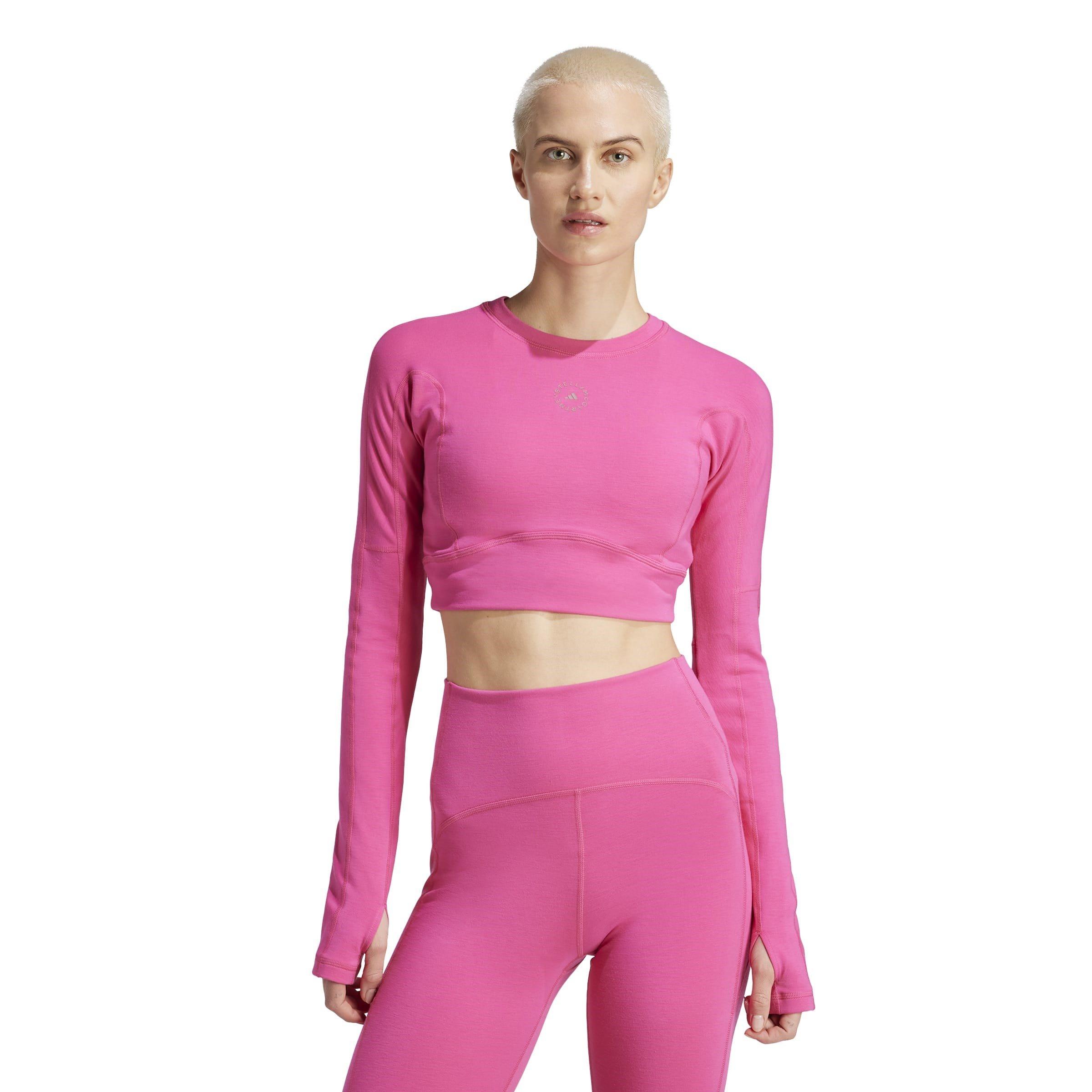 Magenta - adidas by Stella McCartney - Women's Long-Sleeve Performance Gym Top - 2