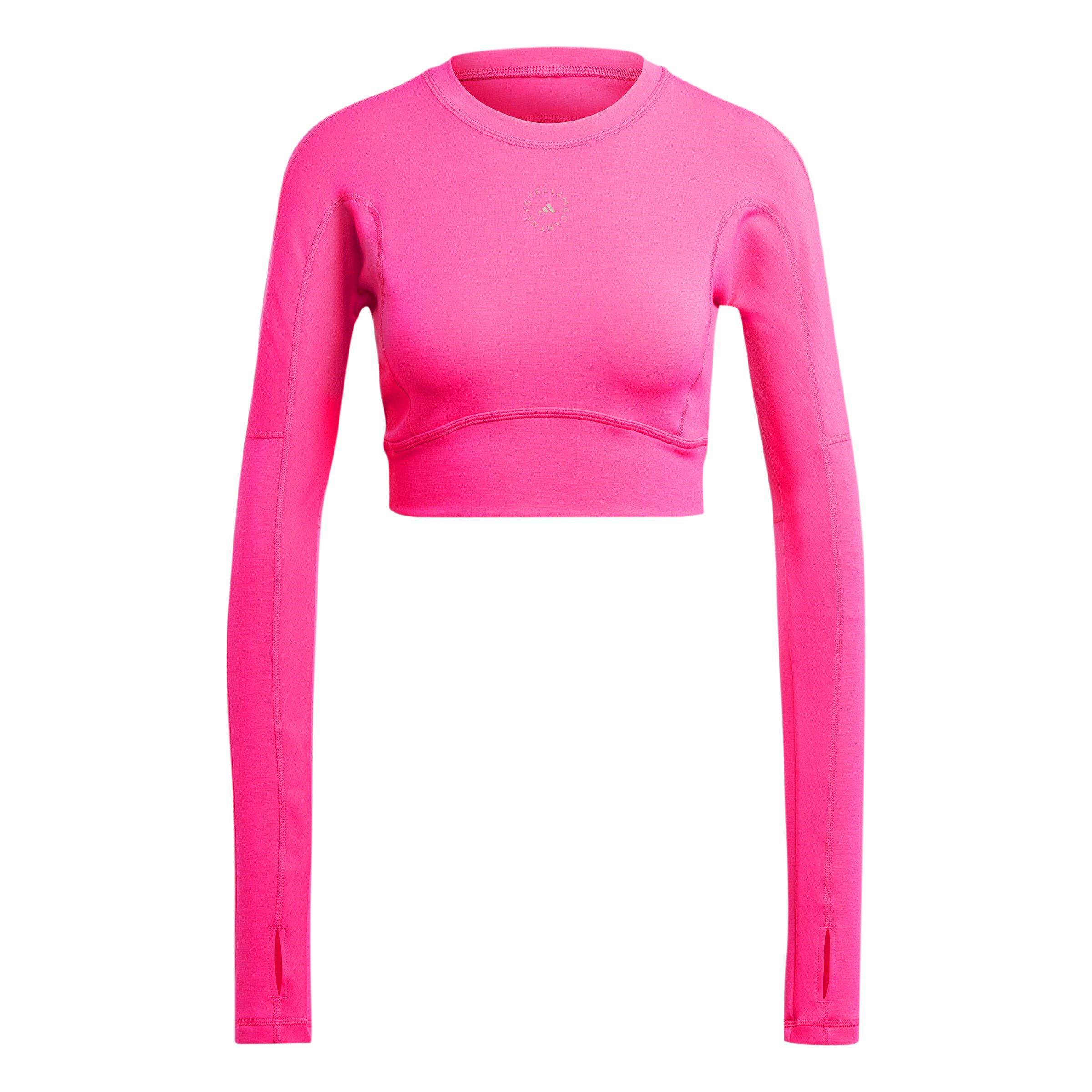 Magenta - adidas by Stella McCartney - Women's Long-Sleeve Performance Gym Top - 8