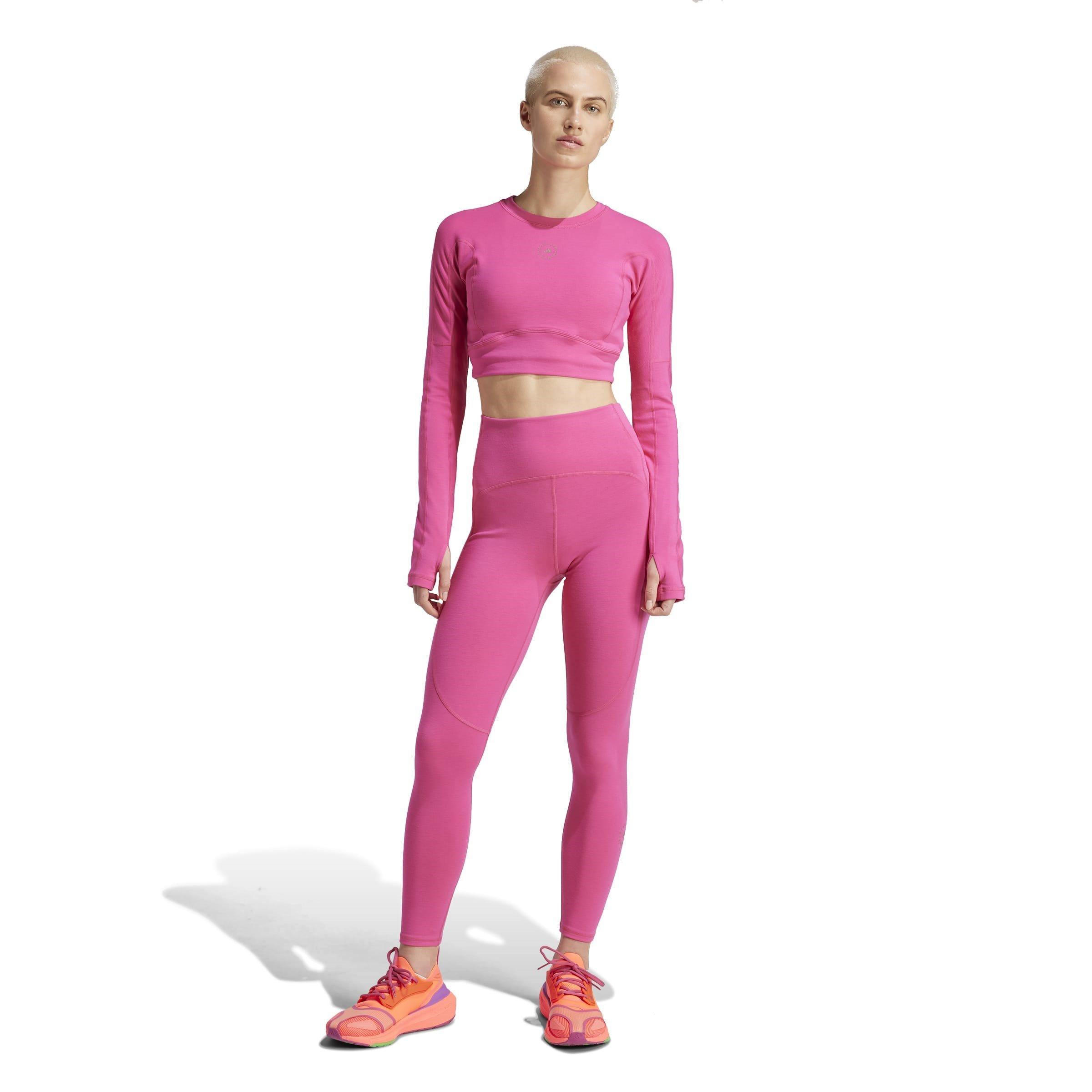 Magenta - adidas by Stella McCartney - Women's Long-Sleeve Performance Gym Top - 4