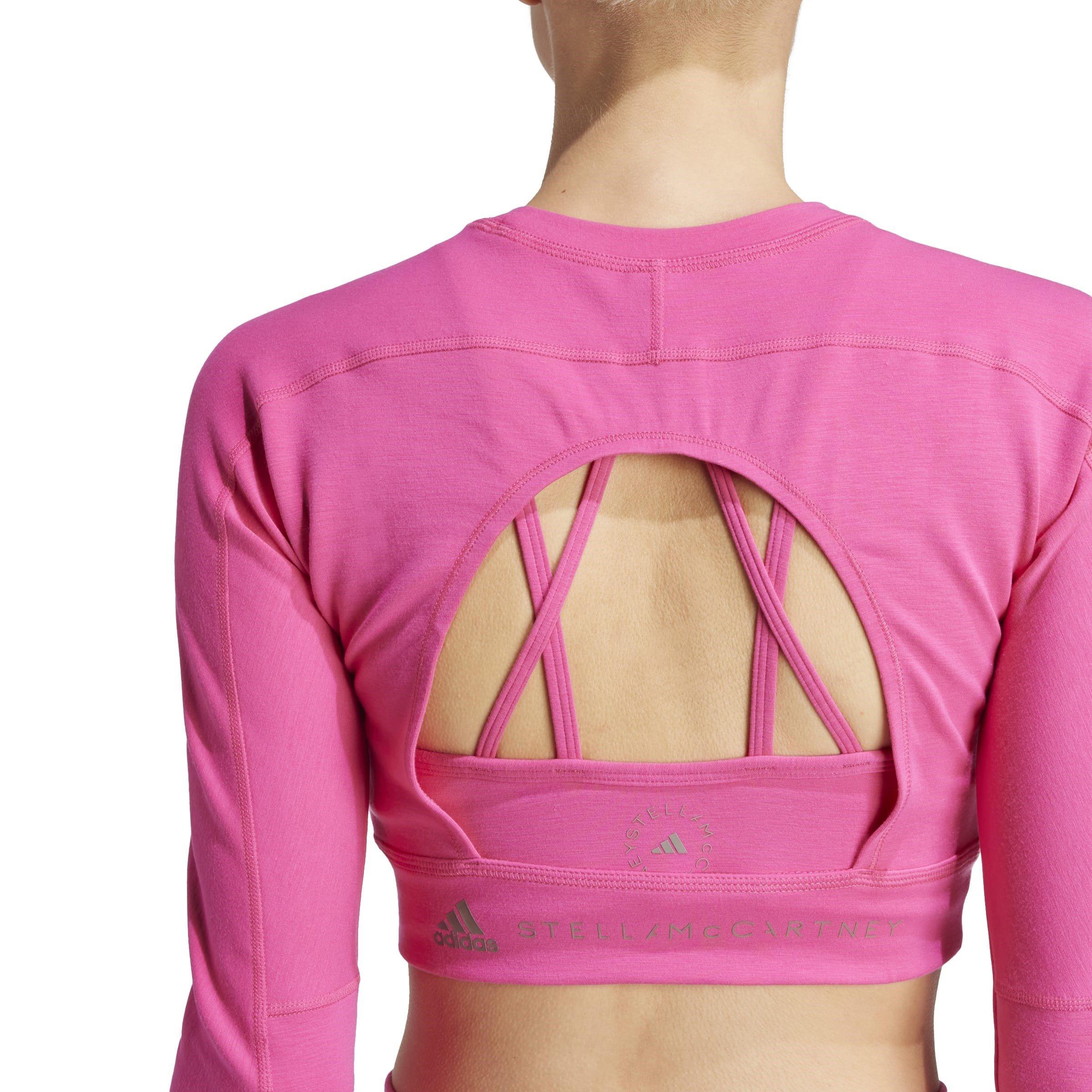 Magenta - adidas by Stella McCartney - Women's Long-Sleeve Performance Gym Top - 7