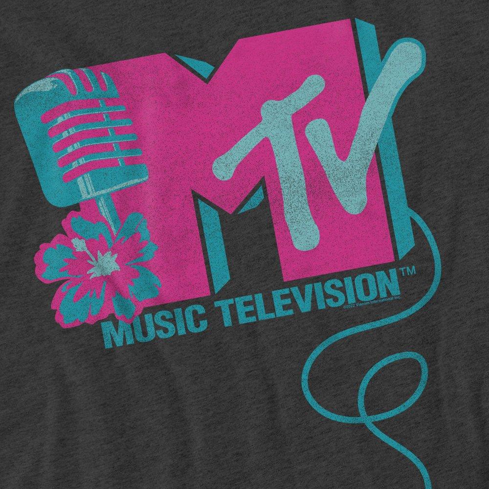 Charcoal - Other - MTV Microphone Logo-Adult Heather Black - 2