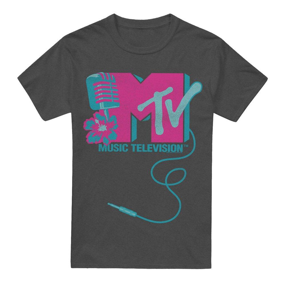 Charcoal - Other - MTV Microphone Logo-Adult Heather Black - 4