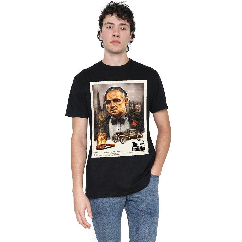 Black - Other - Godfather Vintage Poster Unisex Adult T Shirt Bla - 1