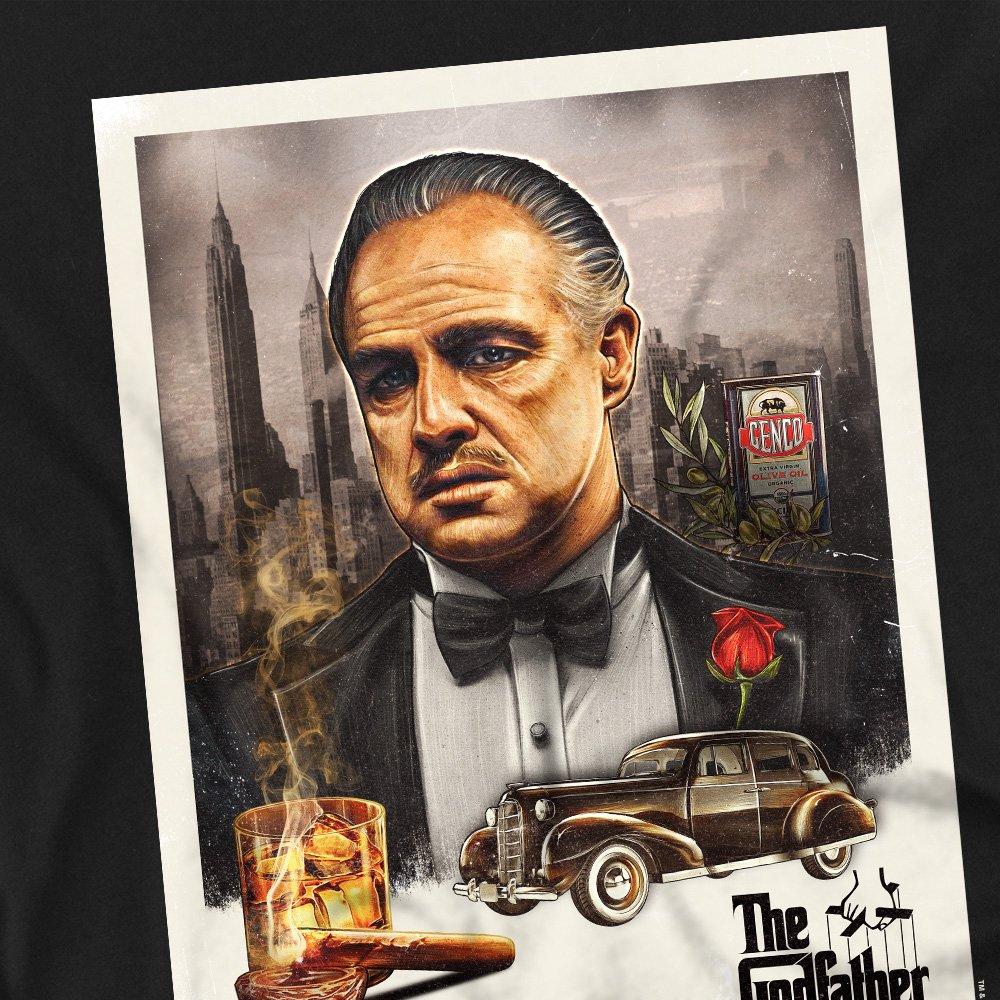 Black - Other - Godfather Vintage Poster Unisex Adult T Shirt Bla - 2