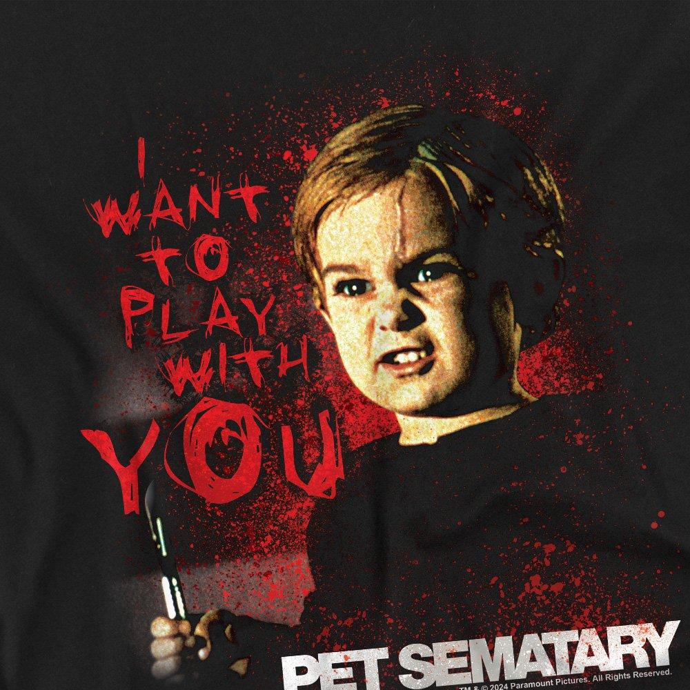 Black - Other - Pet Sematary I Want To Play Unisex T Shirt Black - 2