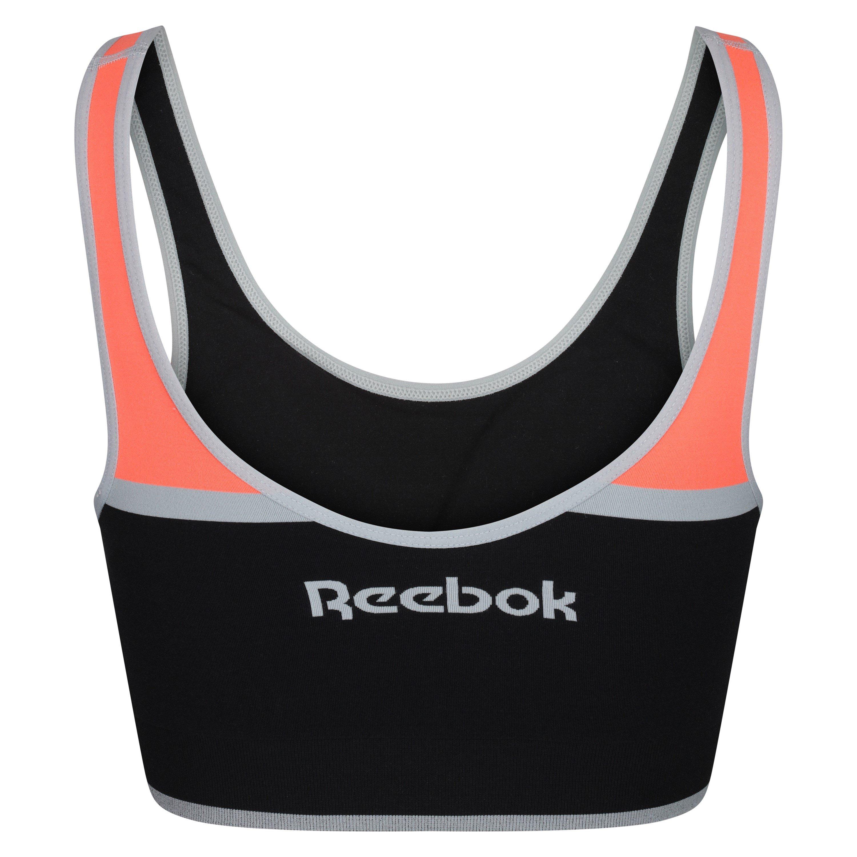 Black/Orange - Reebok - Low Impact Sports Bra - 2