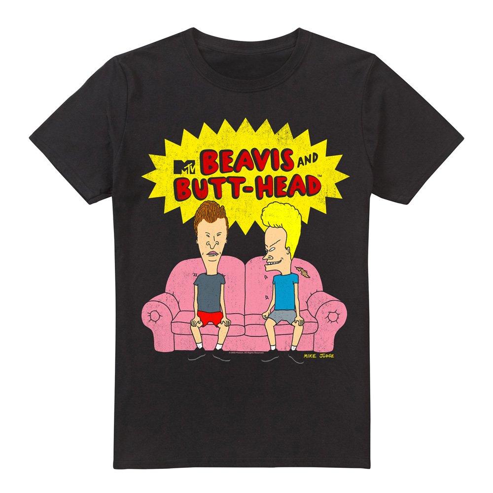 Black - Other - Beavis And Butthead Couch Logo Og T-Shirt Black - 4