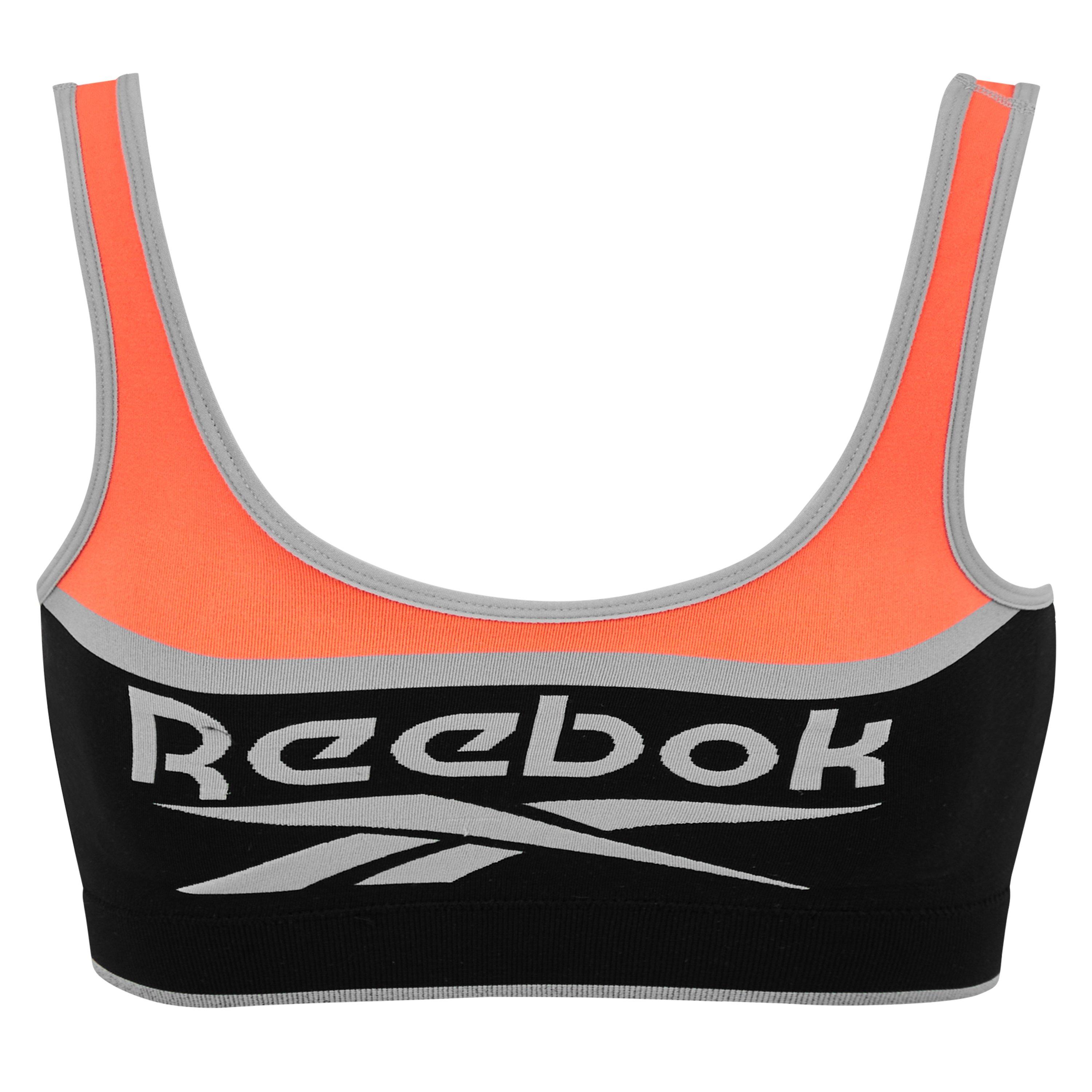 Black/Orange - Reebok - Low Impact Sports Bra - 3