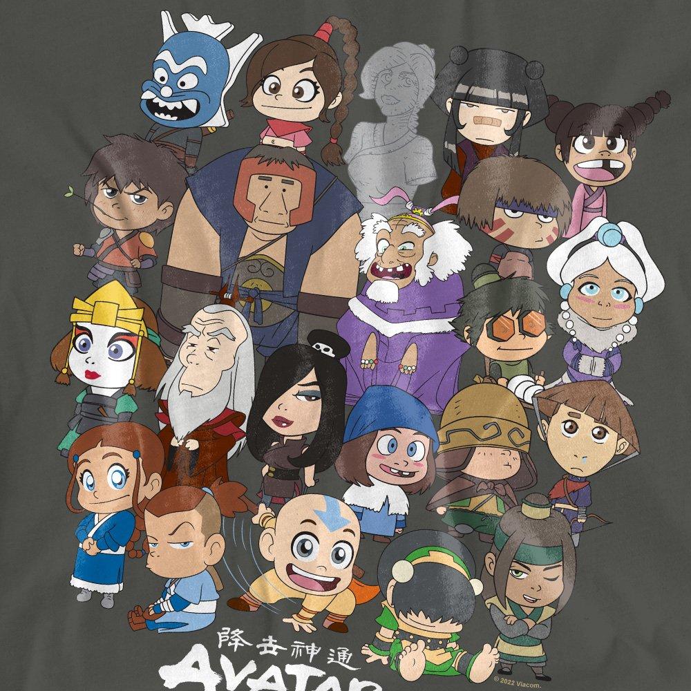Charcoal - Other - Avatar The Last Airbender Chibi Group Ladies T Shi - 2