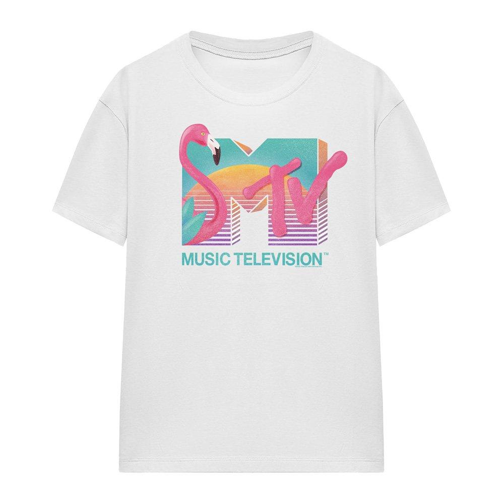 White - Other - MTV Flamingo Logo Ladies T Shirt White - 4