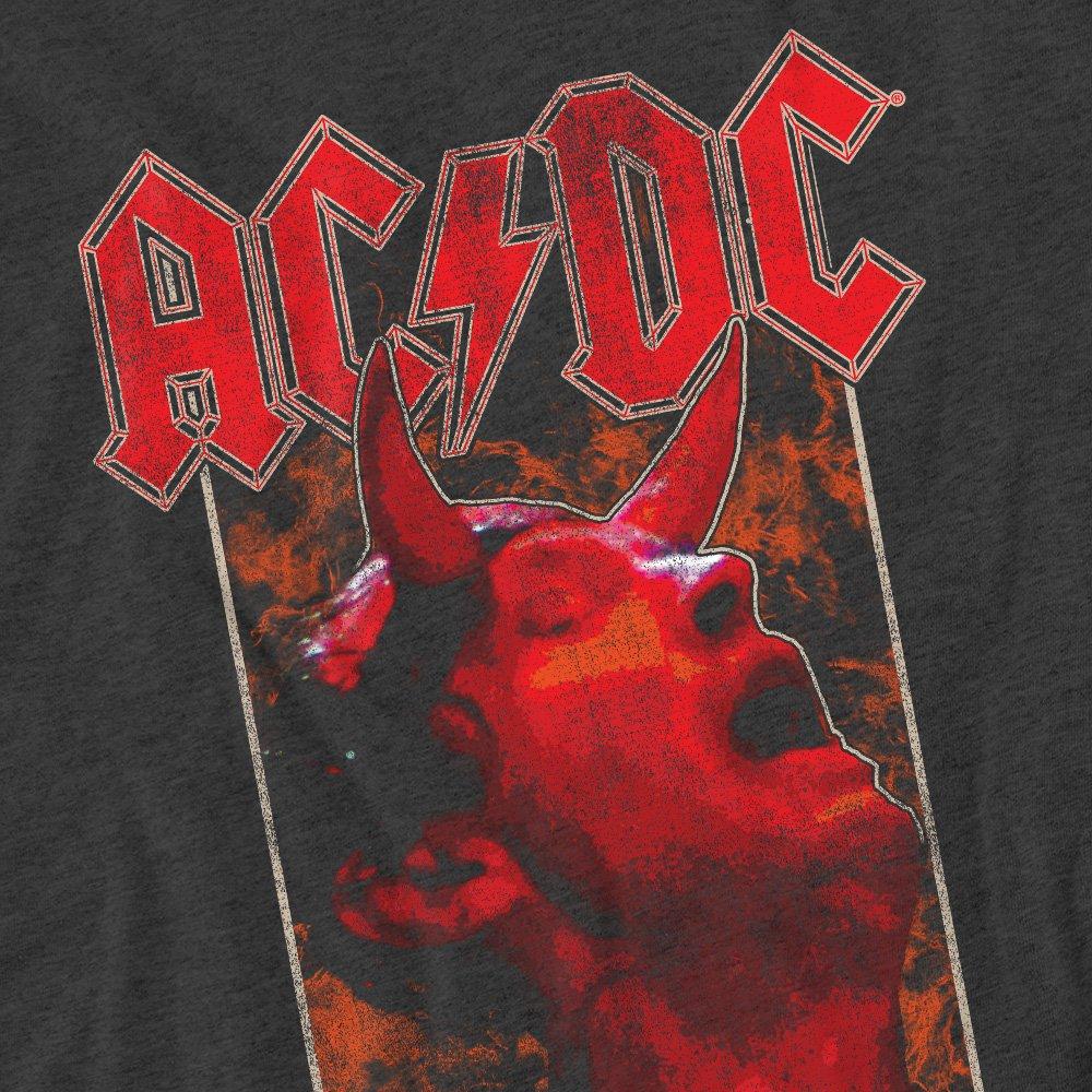 Charcoal - ACDC - AC DC Horns-Adult Heather Black - 2