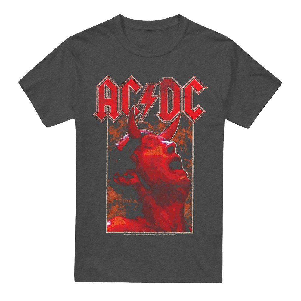 Charcoal - ACDC - AC DC Horns-Adult Heather Black - 4