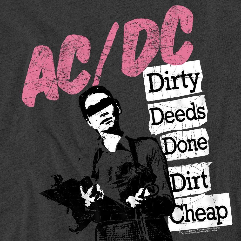 Charcoal - ACDC - AC DC Dirty Deeds T Shirt Charcoal - 2