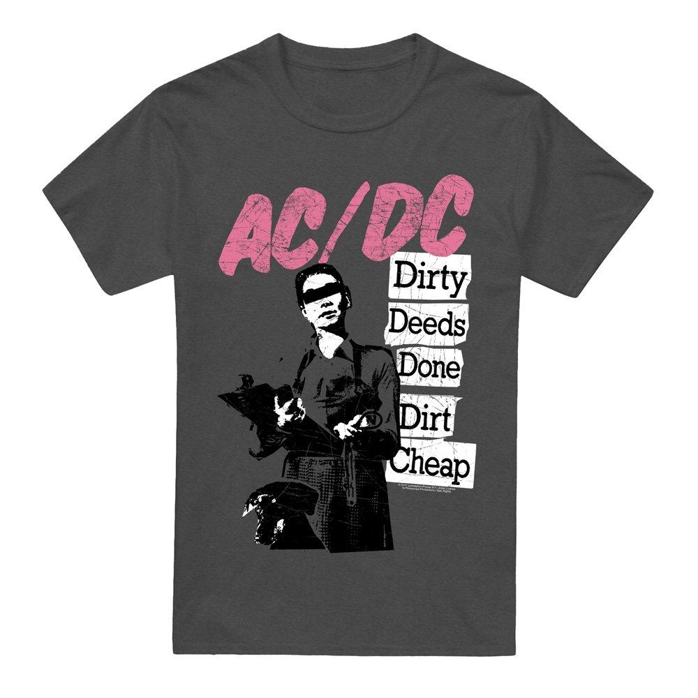 Charcoal - ACDC - AC DC Dirty Deeds T Shirt Charcoal - 4