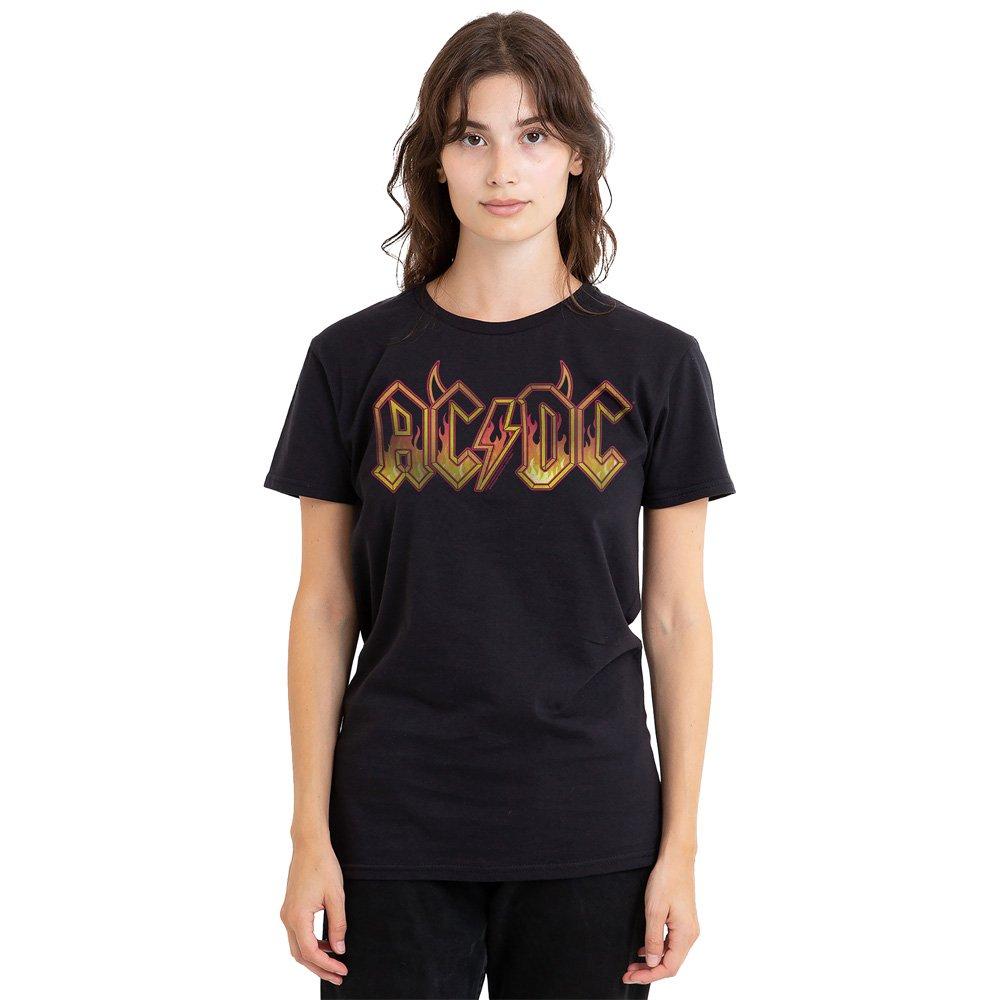 Black - ACDC - AC DC Fire Logo T-Shirt Black - 1
