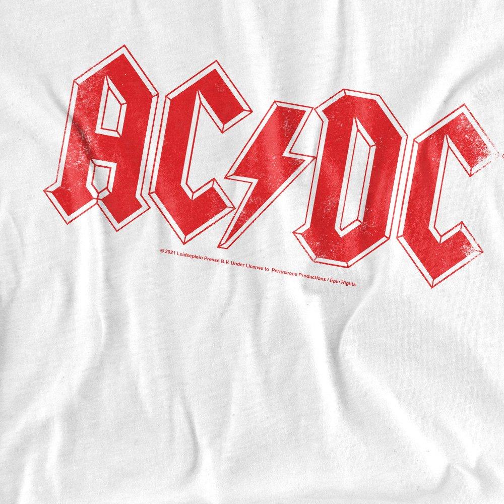 White - ACDC - AC DC Logo Raglan T-Shirt White - 2