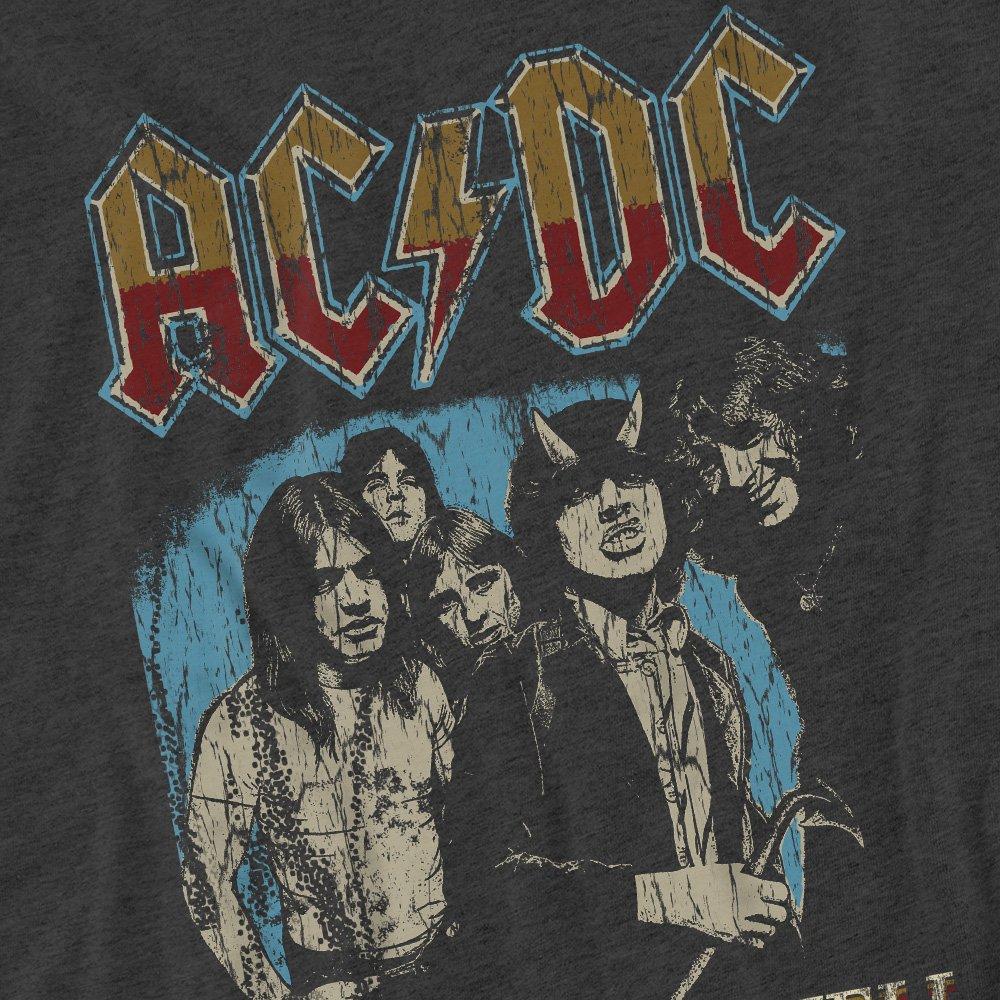 Charcoal - ACDC - AC DC Highway World Tour 79-Adult Heather Black - 2