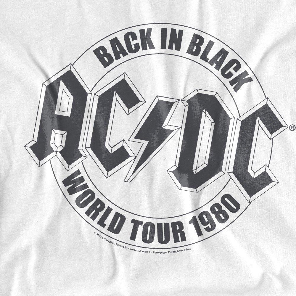 White - ACDC - AC DC Tour Emblem Unisex T Shirt White - 2