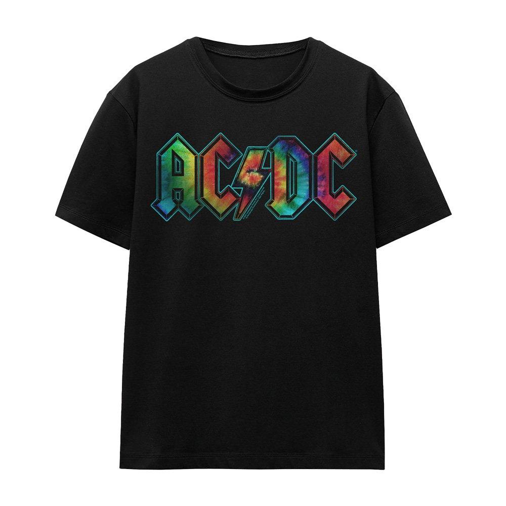 Black - ACDC - AC DC Tie Dye Logo T-Shirt Black - 4