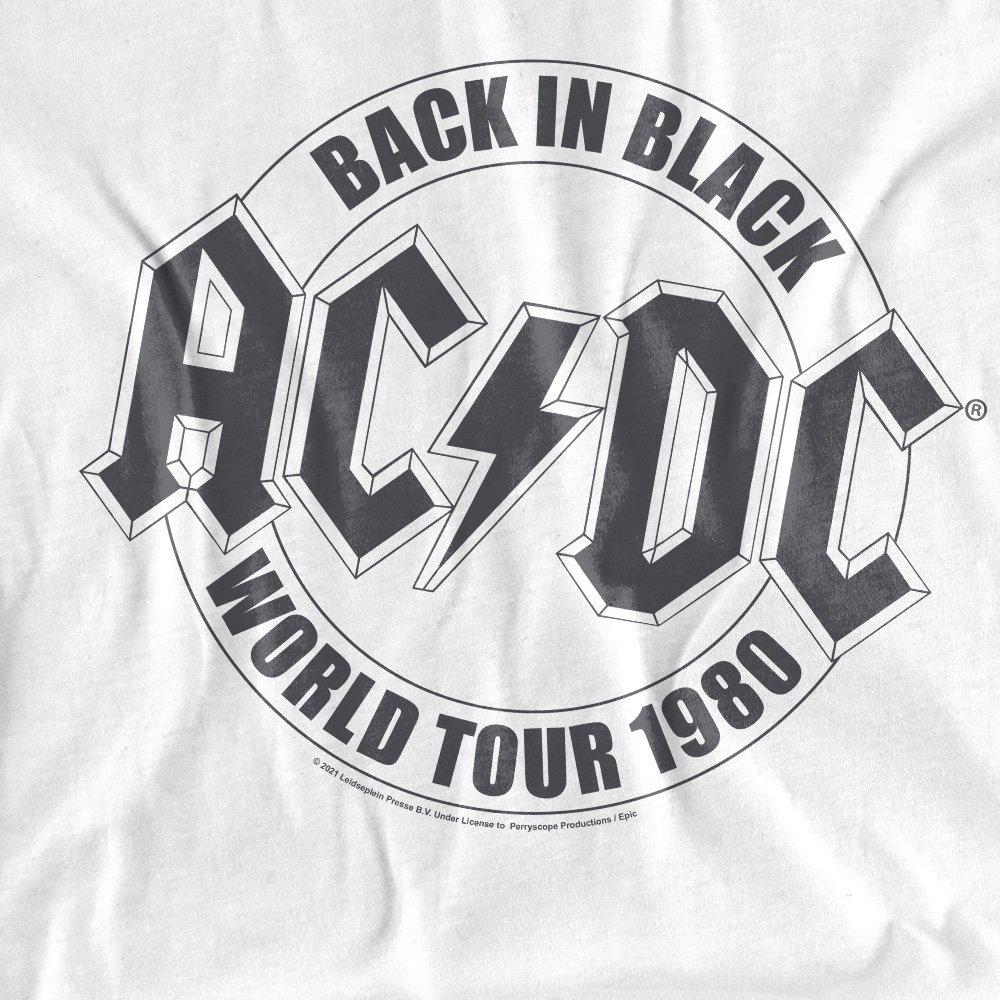 White - ACDC - AC DC Tour Emblem T-Shirt White - 2