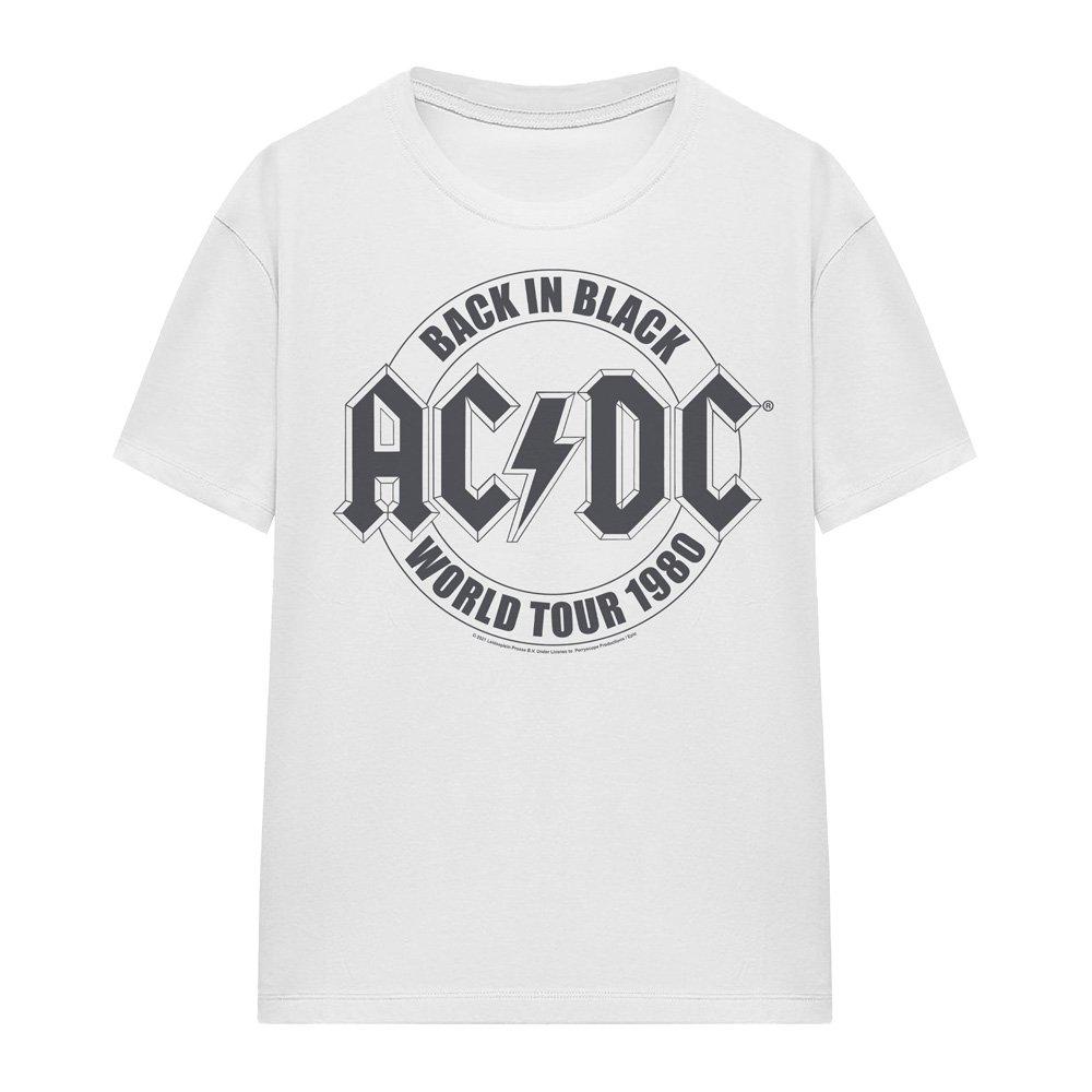 White - ACDC - AC DC Tour Emblem T-Shirt White - 4