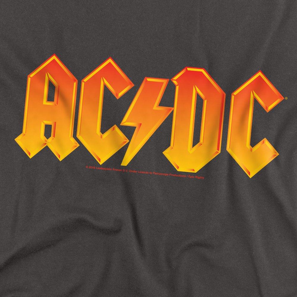 Charcoal - ACDC - ACDC Logo Mens Long Sleeve T Shirt-Charcoal - 2