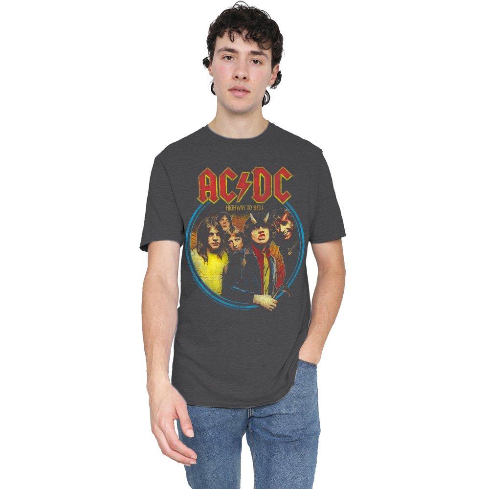 ACDC AC DC Highway To Hell T-Shirt-Charcoal