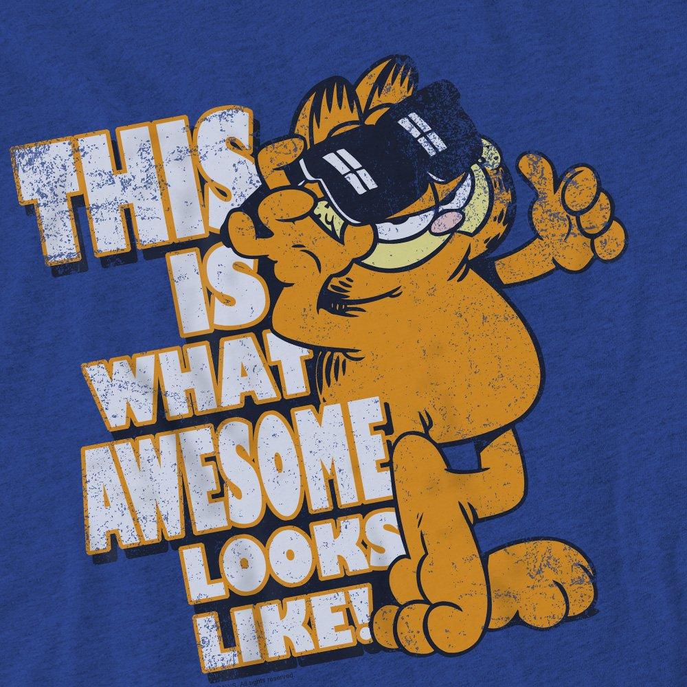 Royal - Garfield - Garfield Awesome Adult Heather Royal Blue - 2